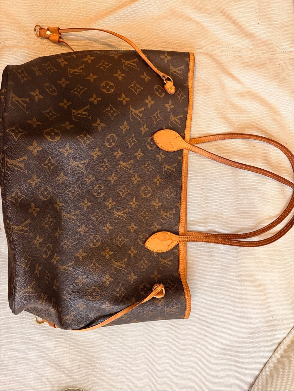 Louis Vuitton Brown Monogram Canvas Tote with Tan Vachetta Trim - Picture 2 of 6